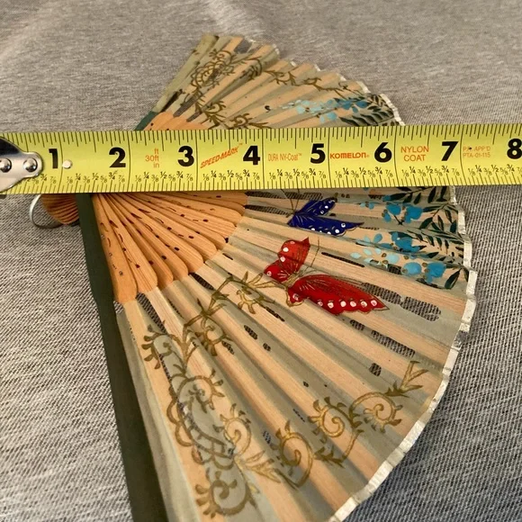 Butterfly Floral Vintage Folding Fan - Picture 16 of 16